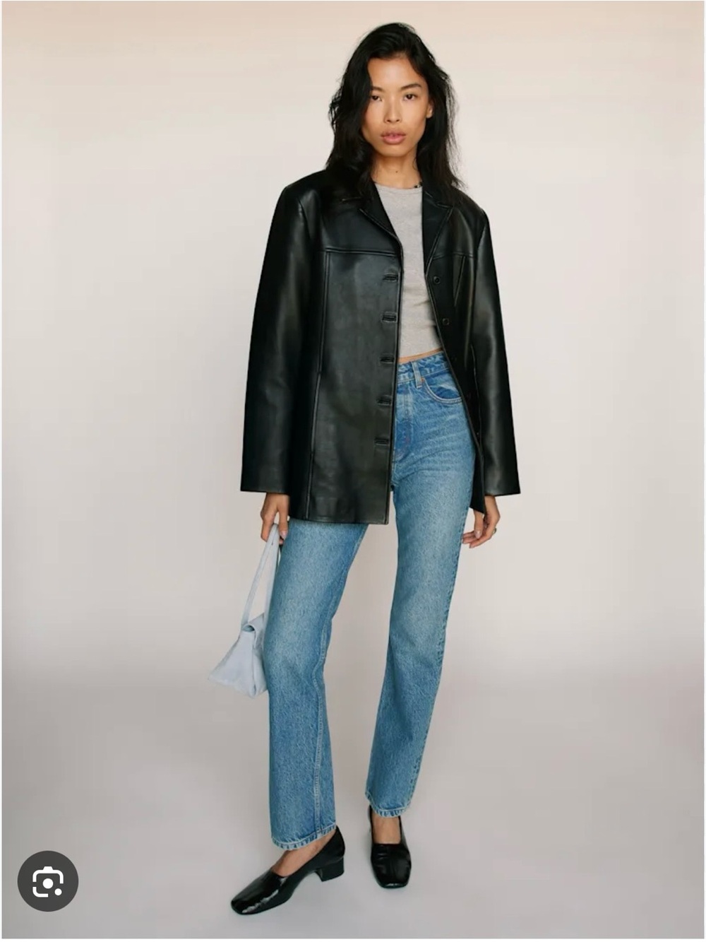 Nwt Reformation Veda Sutton Leather Jacket